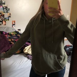 Green oversized hoodie